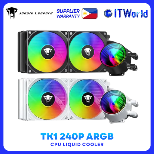 Jungle Leopard TK1 240P ARGB 240mm CPU Liquid Cooler Black/White