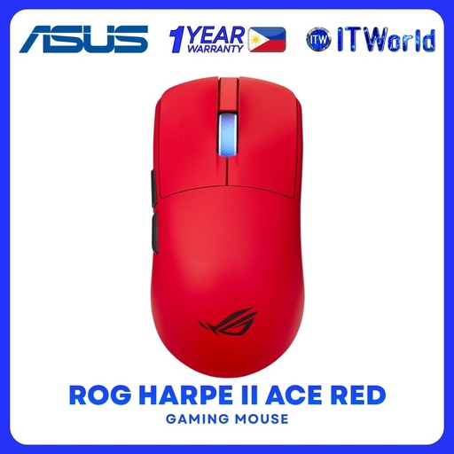 [P723 ROG-HARPE-II-ACE-RD] ASUS P723 ROG Harpe II Ace 42000DPI Ultralight Wireless Gaming Mouse - Red