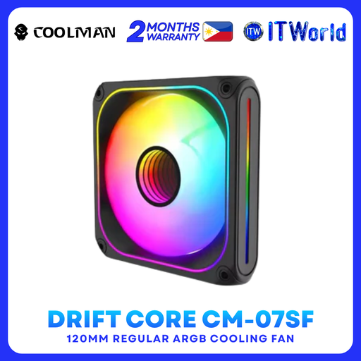 Coolman CM-07SF Drift Core - 120mm ARGB Cooling Fan | 62.8 CFM PWM