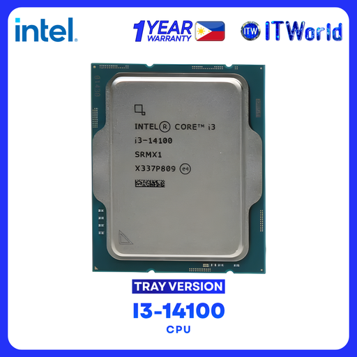 [i3-14100 Tray Type] Intel Core i3-14100 4 Cores 8 Threads Up to 4.7GHz 12MB Cache UHD 730 Tray Type CPU