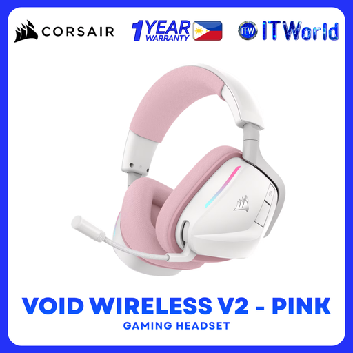 [CS-CA-9011394-WW] Corsair VOID Wireless v2 - 70H Dolby Atmos 2.4GHz/Bluetooth Gaming Headset - Pink CS-CA-9011394-WW