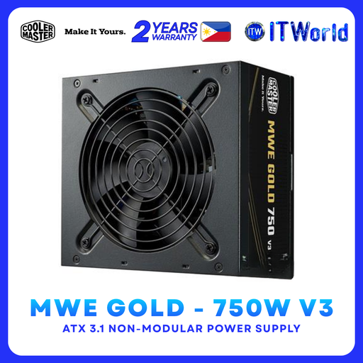 [MPE-7506-ACAG-BUS] Cooler Master MWE GOLD 750 V3 ATX 3.1 80+ Gold Non-Modular Power Supply MPE-7506-ACAG-BUS itw
