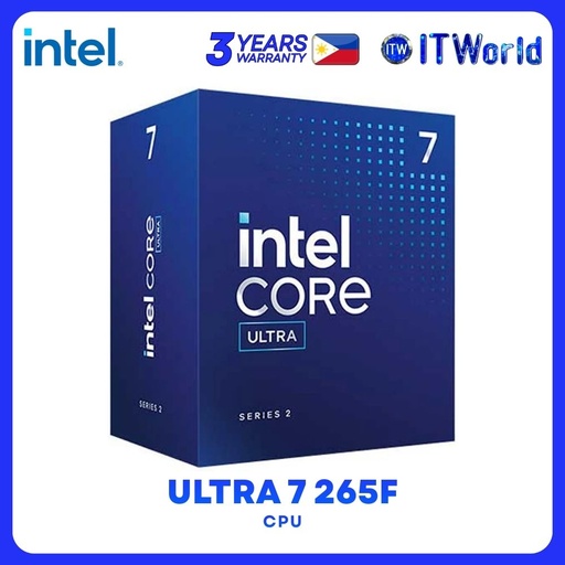 [BX80768265F] Intel Core Ultra 7 265F 20 Cores 5.3GHz Max Turbo LGA Desktop Processor