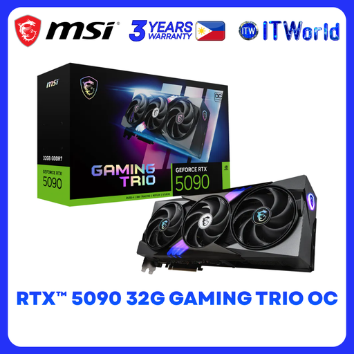 [MSI GEFORCE RTX 5090 32GB GAMING TRIO OC] MSI GeForce RTX™ 5090 32G GAMING TRIO OC 32GB GDDR7 512-bit PCIe 5.0 Graphics Card
