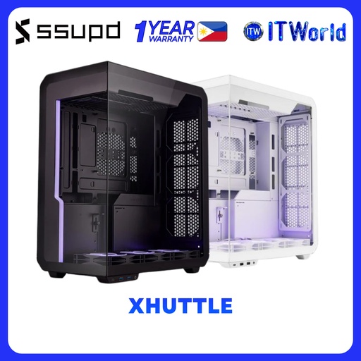 SSUPD Xhuttle ATX Mid Tower Case /Tempered Glass / 370mm GPU Compatible - G99.XTAW.00 / G99.XTAX.00