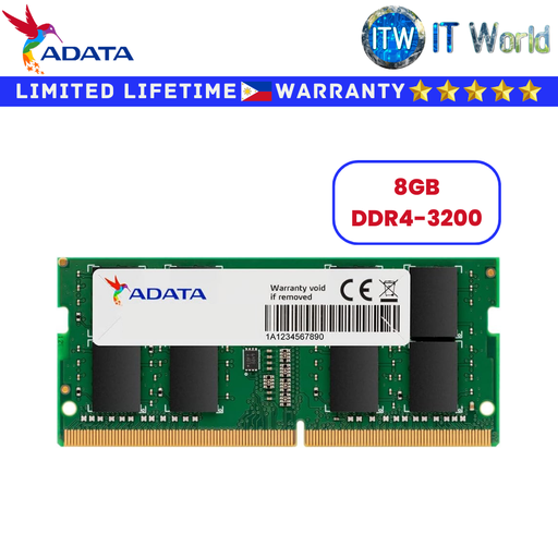[AD4S32008G22-SGN] ADATA Premier 8GB DDR4 3200MHz SO-DIMM for Laptop/Notebook/Mini PC Memory Module