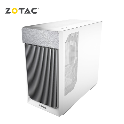 [ZC-MAW3F-01-WHITE] ZOTAC GAMING ALLOY mATX Tempered Glass High Airflow with 3×120mm PWM Fans White PC Case