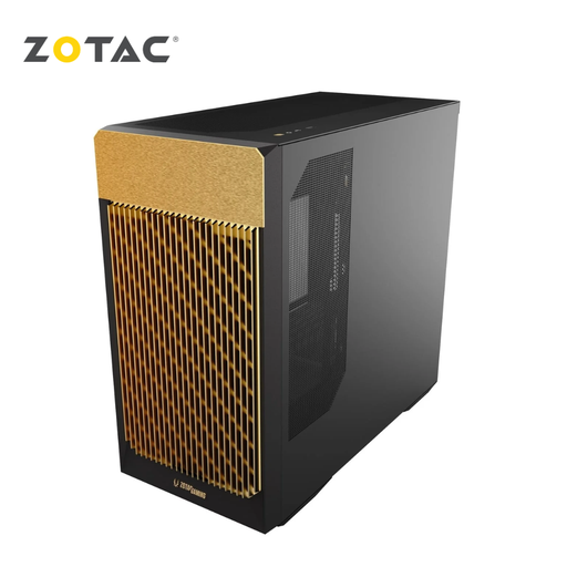 [ZC-MAB3F-01-BLACK] ZOTAC GAMING ALLOY mATX Tempered Glass High Airflow with 3×120mm PWM Fans Black/White PC Case itw