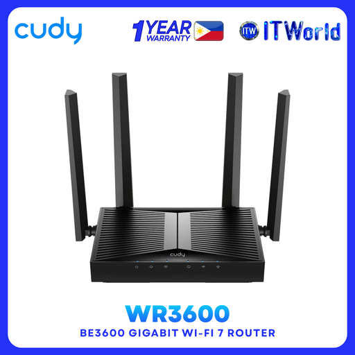 [WR3600] Cudy WR3600 - BE3600 Wi-Fi 7 Dual-Band Gigabit Network Router itw