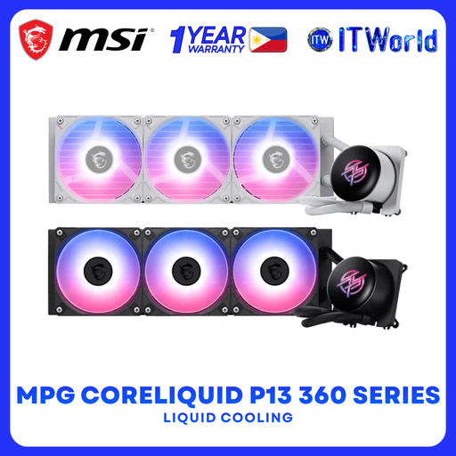 MSI MPG CORELIQUID P13 360mm ARGB GEN2 AIO Liquid Cooler Black/White