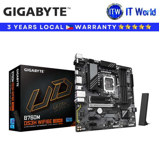 [GA-B760M-DS3H-WF6E-GEN5] Gigabyte Motherboard B760M DS3H WIFI6E GEN5 Micro ATX | itw