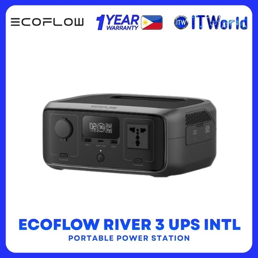 [River 3 UPS] EcoFlow River 3 UPS Portable Power Station 245Wh 300W UPS Intl