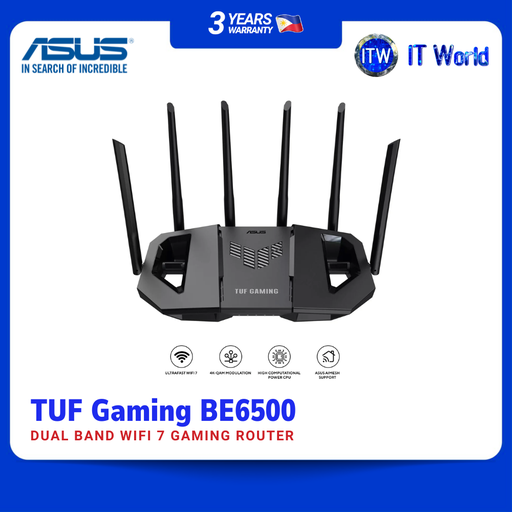 [TUF GAMING BE6500] ASUS TUF Gaming BE6500 | Dual Band WiFi 7 Gaming Router | itw
