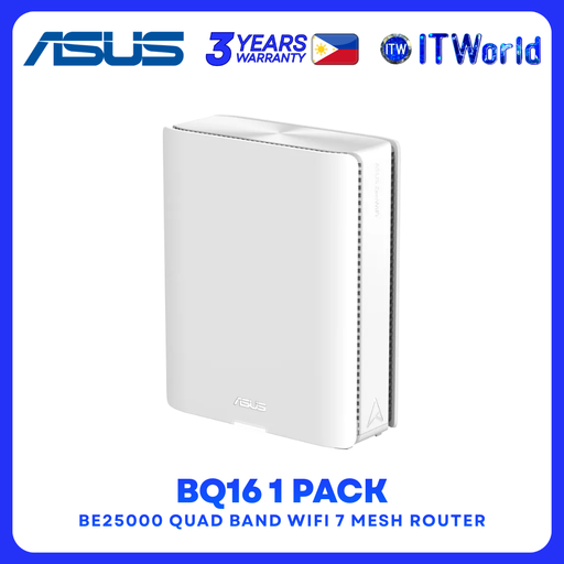 [BQ16 (1PK)] ASUS ZenWiFi BQ16 Series BE25000 Quad-Band WiFi 7 Mesh Router Dual 10G Ports AiMesh 4G/5G Tethering