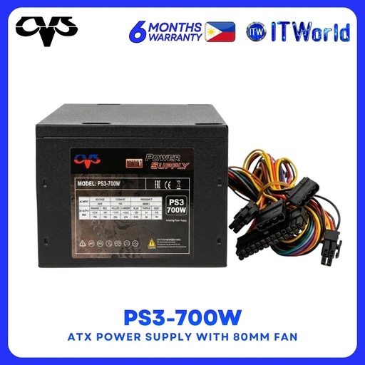 [PSU-CVS-PS3-700W] CVS PS3 PS3-700W Power Supply - 700W PSU Desktop Power Unit PSU-CVS-PS3-700W itw