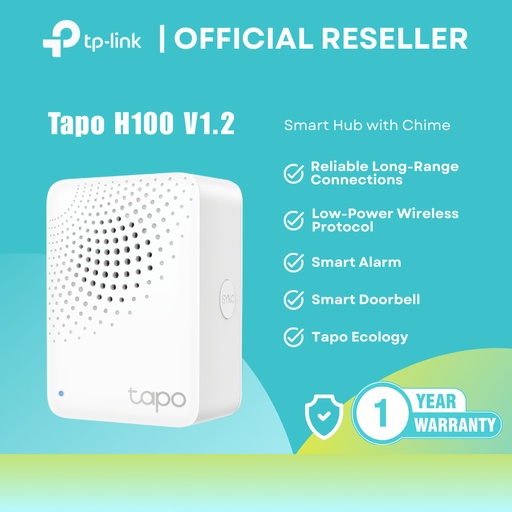 [Tapo H100] TP-Link Tapo H100 V1.2 Smart Hub with Chime WiFi 2.4GHz 868/922MHz itw