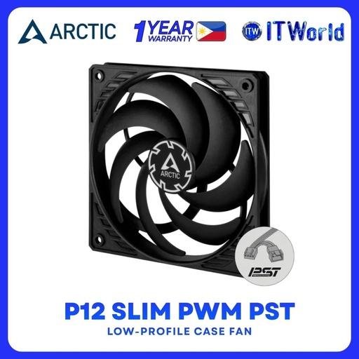 [ACFAN00187A] ARCTIC P12 Slim PWM PST - 120mm Case Fan / 2100RPM / 15mm / Low Profile / ACFAN00187A