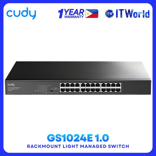 [GS1024E] GS1024E 24-Port Gigabit Light Managed Switch – Desktop & Rackmount Network Switch itw