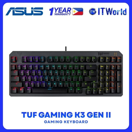 [TUF-GAMING-K3-GEN II-RED] ASUS RA07 TUF GAMING K3 GEN II Optical-Mechanical RGB Red Switch Wired Gaming Keyboard
