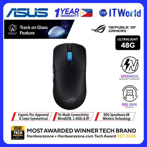 [P723 ROG-HARPE-II-ACE-BK] ASUS P723 ROG Harpe II Ace Ultralight Wireless Gaming Mouse - Black