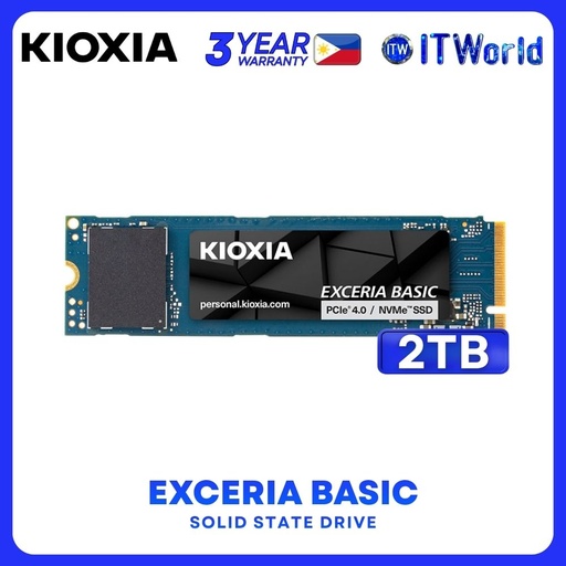[LSF10Z002TG8] Kioxia Exceria Basic M.2 2280 PCIe 4.0 NVMe Internal SSD - 2TB LSF10Z002TG8