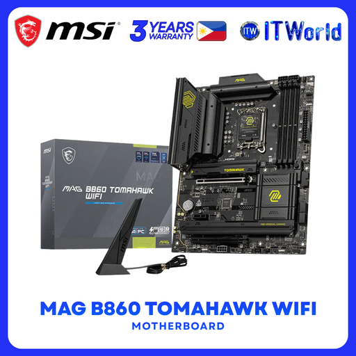 [MAG B860 TOMAHAWK WIFI] MSI MAG B860 TOMAHAWK WIFI ATX LGA1851 DDR5 PCIe 5.0 Wi-Fi 7 5G LAN Thunderbolt Motherboard