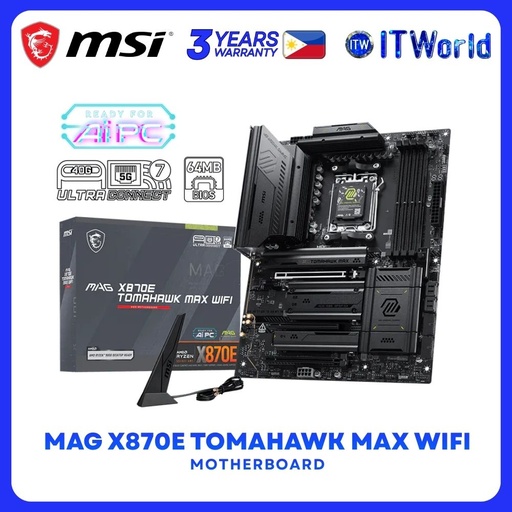 [MAG-X870E-TOMAHAWK-MAX-WIFI] MSI MAG X870E Tomahawk Max Wifi ATX AM5 DDR5 Motherboard