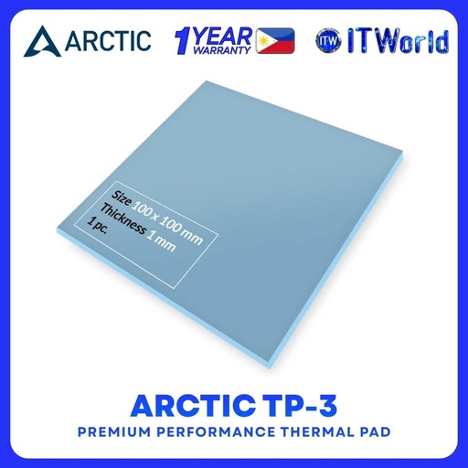 [ACTPD00053A] ARCTIC TP-3 Thermal Pad - 100x100x1mm / Soft / High Performance / ACTPD00053A itw