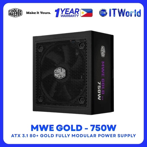 [MPX-7503-AFAG-2EBUS] Cooler Master MWE Gold V3 Series - 750W / 850W - PSU ATX 3.1 / 80+ Gold Modular itw