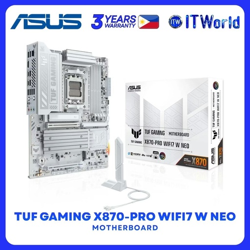 [TUF-GAMING-X870-PRO-WIFI7-W-NEO] ASUS TUF Gaming X870-Pro Wifi7 W NEO ATX AM5 DDR5 Motherboard
