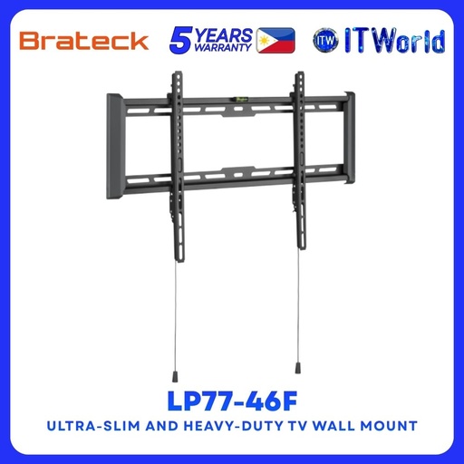 [Brateck-LP77-46F] Brateck LP77-46F Ultra-Slim and Heavy-Duty Steel & Plastic constructionTV Wall Mount for 37"-80"