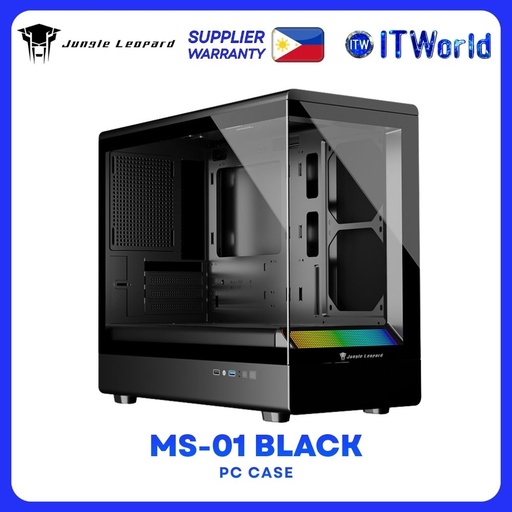 [JL-MS-01-BLK] Jungle Leopard MS-01 micro-ATX PC Case - Black itw