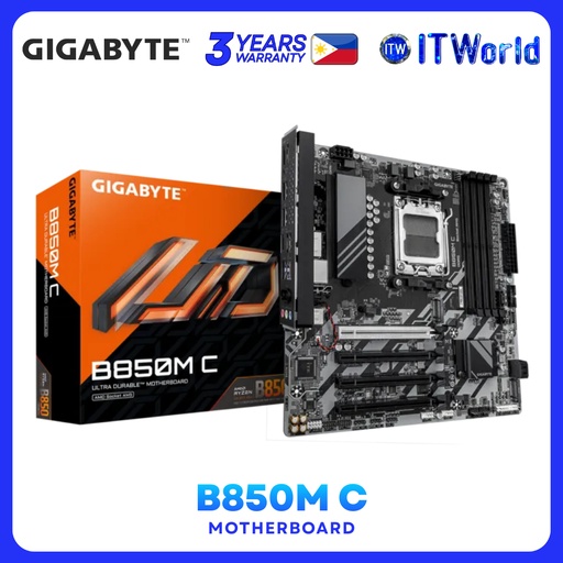 [GA-B850M-C] Gigabyte B850M C Motherboard - AM5 DDR5 WiFi 7 mATX GA-B850M-C itw