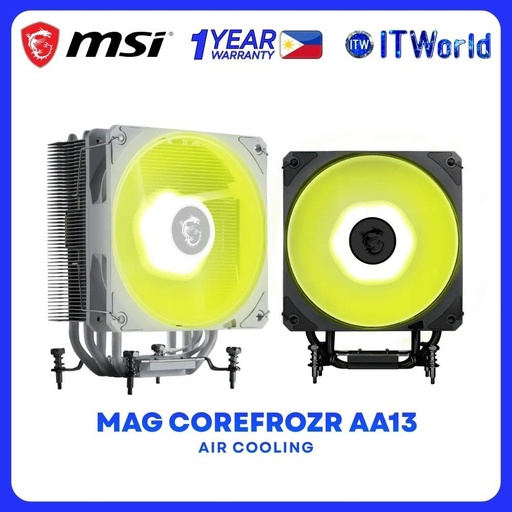 MSI MAG COREFROZR AA13 ARGB 120mm 62.6CFM Rifle Bearing Air Cooling Fan - Black|White | itw
