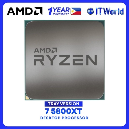 [R7 5800XT TRAY 1Y] AMD Ryzen 7 5800XT 8Cores 16Threads Desktop Processor without Cooler - Tray Type