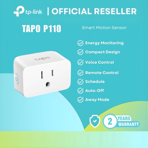 [TAPO P110] TP-Link Tapo P110 Mini Smart Wi-Fi Plug Energy Monitoring 15A itw