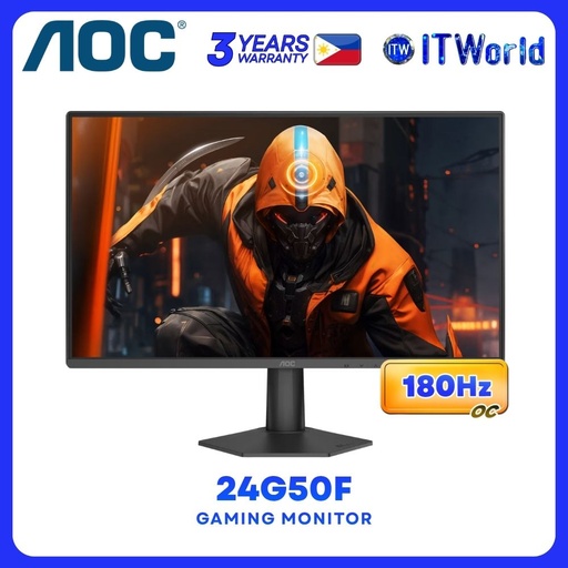 [24G50F/71] AOC 24G50F - 23.8" 1920x1080 FHD / 180Hz OC / IPS / 0.5ms MPRT, 4ms GTG / Gaming Monitor