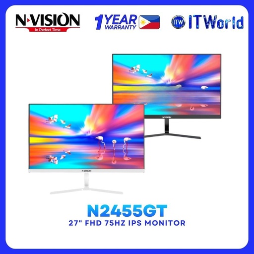 NVISION G2455 23.8" IPS Gaming Monitor FHD 144Hz 1ms FreeSync Black / White itw