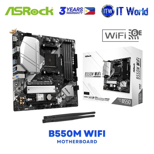 [ASROCK B550M WIFI] ASRock B550M Wifi micro-ATX AM4 DDR4 AMD B550 Chipset Motherboard