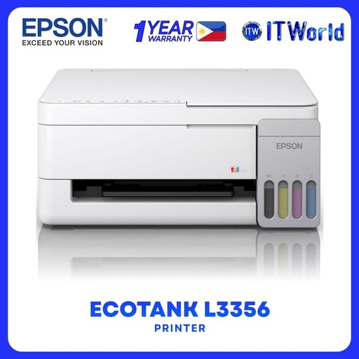 [L3356] Epson EcoTank L3356 A4 Wi-Fi Print Scan and Copy All-in-One Ink Tank Printer