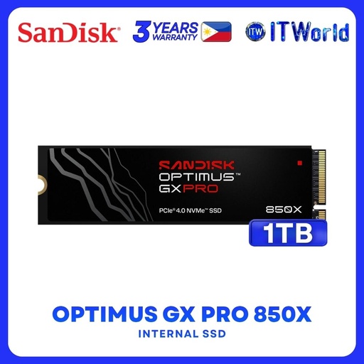 [SDSP81100TAN-000E0] Sandisk Optimus GX Pro 850X 1TB M.2 2280 NVMe Internal SSD without heatsink - SDSP81100TAN-000E0
