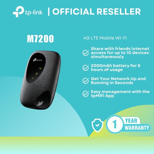 [M7200] TP-Link M7200 4G LTE Mobile Wi-Fi 300Mbps Portable Hotspot 2000mAh