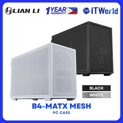 Lian Li B4-mATX Mesh PC Case - Black | White