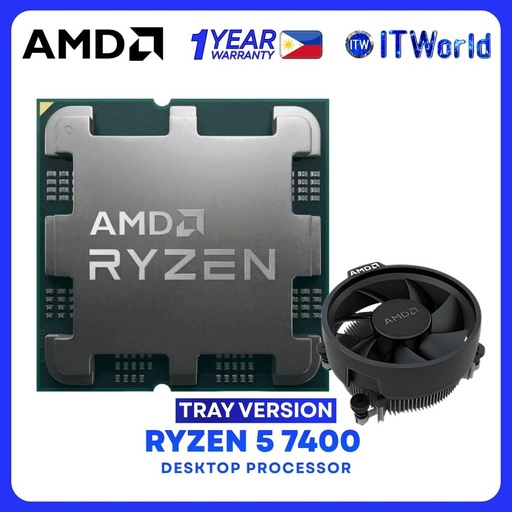 [R5 7400 MPK 1Y] AMD Ryzen 5 7400 6Cores 12Threads Desktop Processor - Tray Type