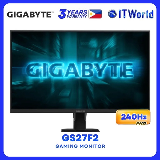 [GP-GS27F2-AP] Gigabyte GS27F2 - 27" 1920x1080 FHD / 240Hz / IPS / 1ms MPRT / Gaming Monitor GP-GS27F2-AP
