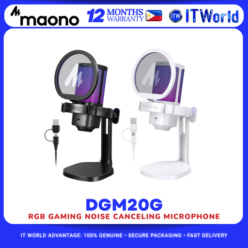 Maono DGM20G Series - USB RGB Gaming Condenser Microphone, ENC Noise Cancel