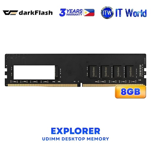 [DF408322UXX] darkFlash Explorer 8GB (1x8GB) DDR4-3200Mhz UDIMM Black UDIMM Desktop Memory DF408322UXX