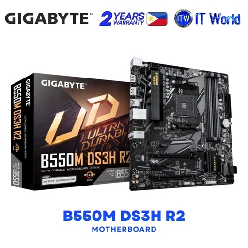 [GA-B550M-DS3H-R2] Gigabyte B550M DS3H R2 micro-ATX AM4 DDR4 AMD B550 Chipset Motherboard