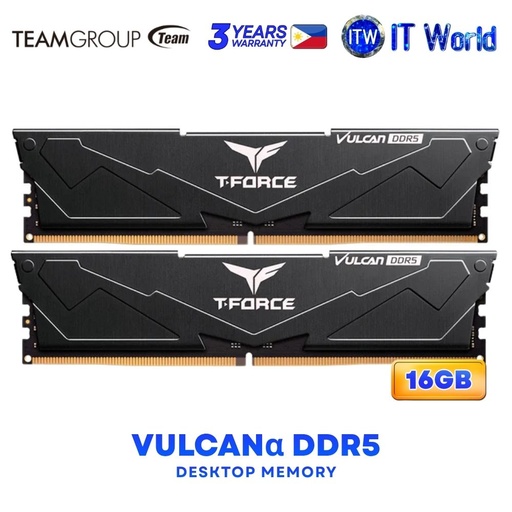 [FLABD516G6000HC38ADC01] Teamgroup Vulcanα DDR5 16GB (2x8GB) 6000Mhz Dual Channel Kit Desktop Memory FLABD516G6000HC38ADC01