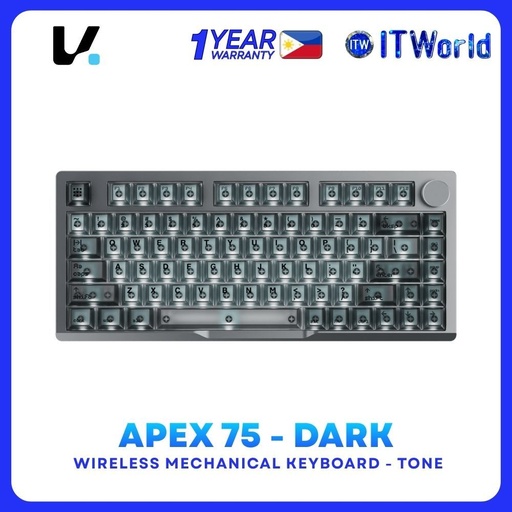 [VSKY-APEX-75-A-DK-TE] VOICSKY APEX 75 Aluminium Mechanical Keyboard 82-Keys Tri-Mode 4000mAh itw